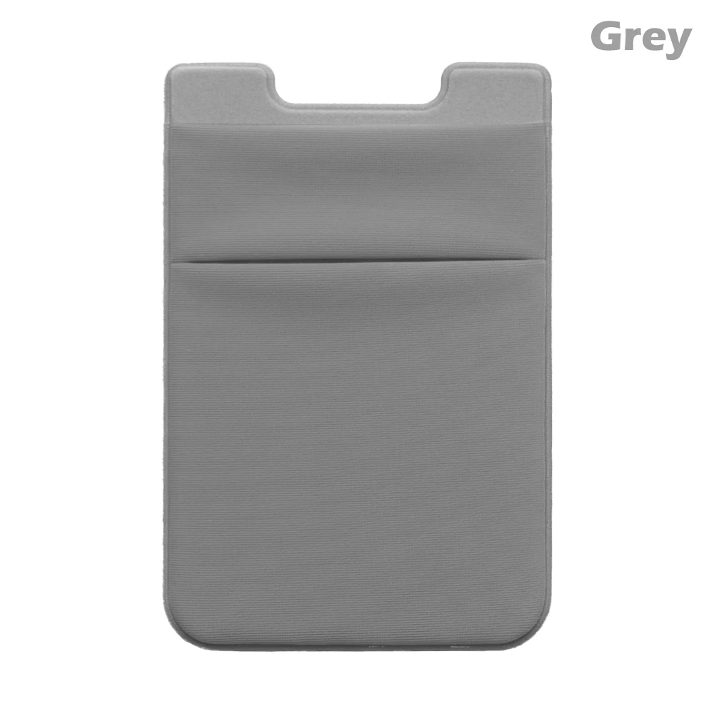Унисекс, клейкая наклейка, карманный мобильный телефон, палочка для карт, кошелек, эластичная лайкра, кредитные карты, ID держатель для карт, чехол Sleev - Цвет: Style1 grey