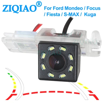 

ZIQIAO for Ford Focus Mondeo Fiesta Kuga HD Night Vision Dynamic Trajectory Rear View Reverse Camera Car Monitor Kit HS047D