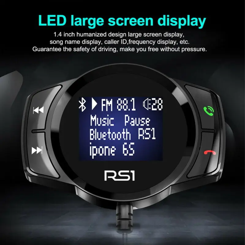 

USB Car Kit LCD SD FM Transmitter MP3 Player Magnet Handsfree Wireless Bluetooth