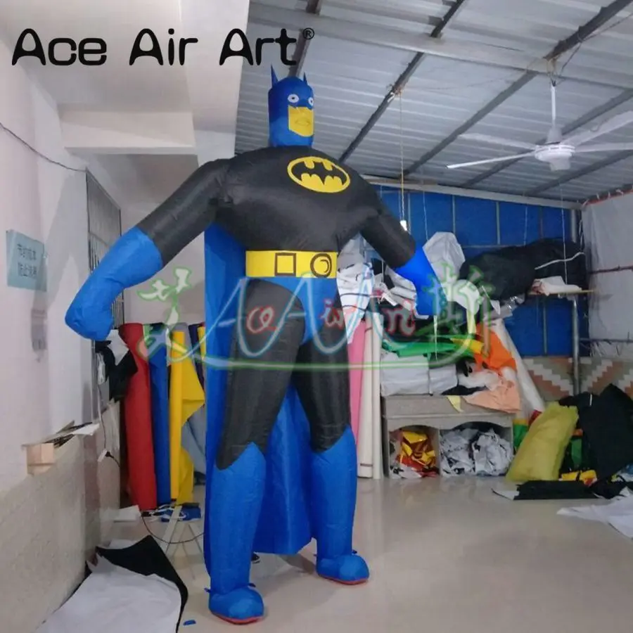  Giant Standing Classic Cartoon Inflatable Batman Balloon for AdvertisingPromotion