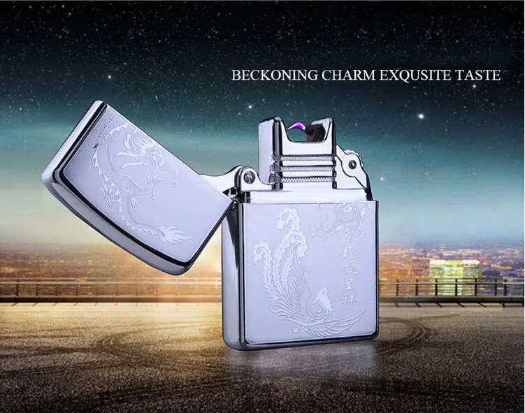 Новинка электрический дым прикуриватель Usb зарядка дуги usb-зажигалка, ветрозащищенная личность зажигалки для электронных сигарет