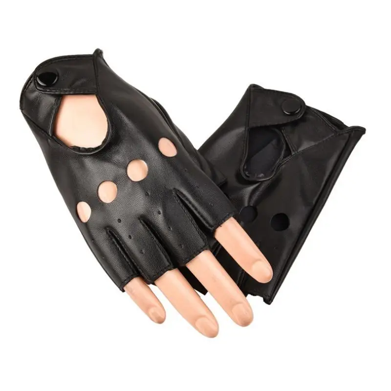 Детские перчатки для мальчиков и девочек от 5 до 10 лет, кожаные перчатки без пальцев, черные спортивные водонепроницаемые рукавицы
