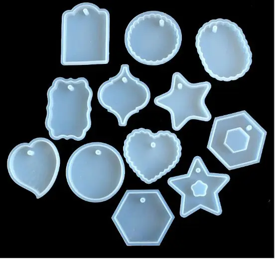 

Crystal Silicone Mold DIY Handmade Love Heart Jewelry Tools New pendant hanging plastic mold Creative Cake Decorating Moulds