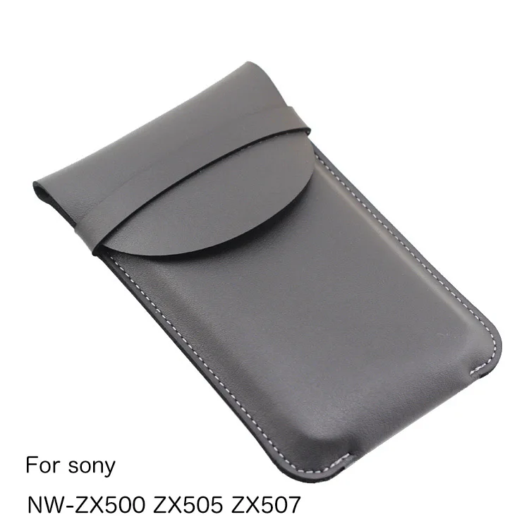 Multi-use phone Universal holster Lidded Straight leather case retro simple pouch for SONY NW-ZX500 ZX505 ZX507 | Мобильные телефоны