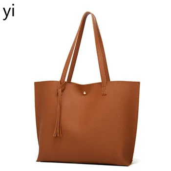 

yi new solid-color sub-daughter bag large-capacity one-shoulder bag stylish shopping bag