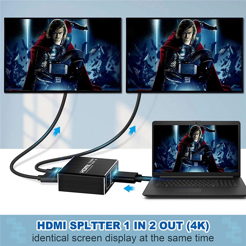 2020 лучший разветвитель 4K 60 Гц UHD HDMI 2 0 1x2 с поддержкой HDCP 1 4 HDR HDMI2.0 для PS4|Кабели HDMI| |
