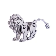 Puzzle Animal 3D en métal, modèle le roi Lion, Warcraft en acier, assemblage de bricolage, jouets détachables, cadeau pour enfants et adultes