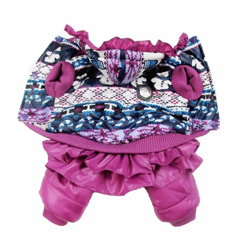 Hooded Thickness Pet Dogs Winter Coat With Snowman Printing Small Puppy New clothing For Dog New Coming pet jacket