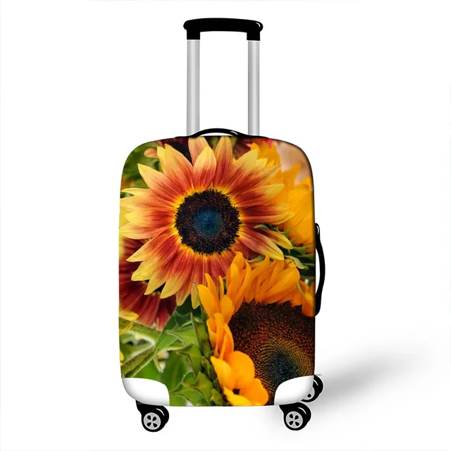 Flower Luggage Protective Covers for 18"-32" Cases Elastic Pink Suitcase Cover Rose Travel Accessories Bag Cover housse valise - Цвет: as pictures