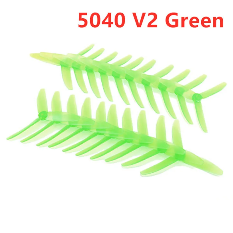 10 пар GEPRC 5040 V2/3042 5 дюймов/3x4,2 дюймов CW CCW 3 Лопасти пропеллеры для модели радиоуправляемых квадрокоптеров игрушки Запасные части DIY Accs - Цвет: 5040 V2 Green