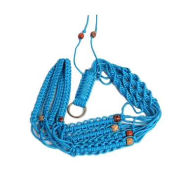 

Cotton Rope Pot Holder Hanging Basket Plant Hanger Braided Net Bag Pocket Set