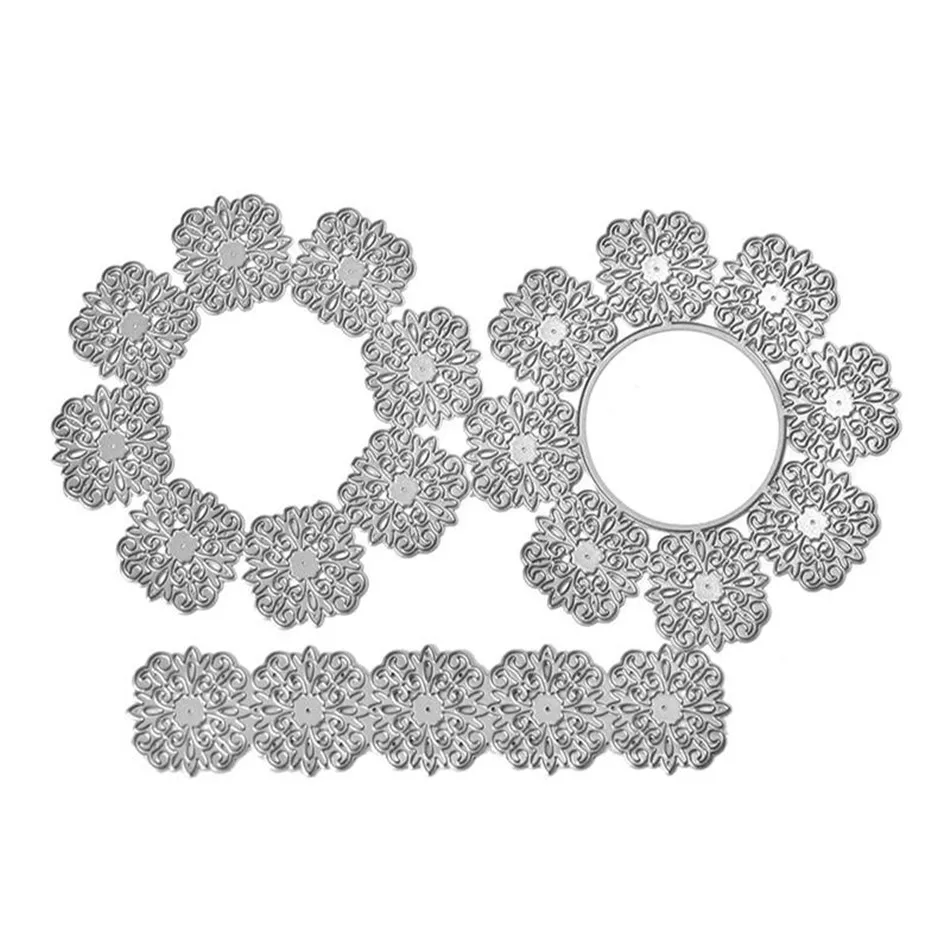 Eastshape Lace Circle Frame Dies Metal Cutting Dies for Card Making Scrapbooking Die Embossing Cuts Stencil Craft New
