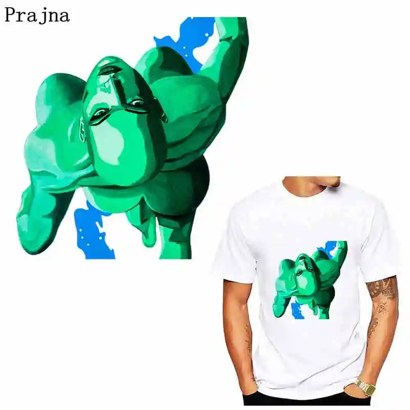 

Prajna Punk Iron On Transfers Vinyl Heat Transfer Ironing Stickers On T-shirt Thermal Patches For Clothing DIY Skull Patch Iron