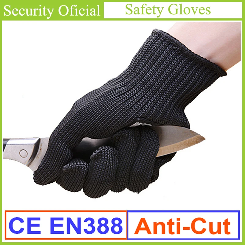 

Work Gloves Safety EN388 Cut Resistant Level 5 Stainless Steel Wire Mesh Anti-Cutting Gloves New guantes seguridad gants travaux