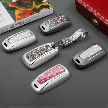 

High quality Car Styling 3BTN Key Cover Case For Audi 2016 2017 A4 A4L Allroad B9 Q5 Q7 TT TTS 8S 4m Keychain Auto Accessories