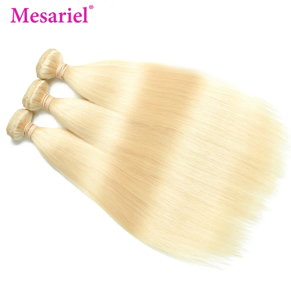 Mesariel 613 пучки волос прямые бразильские волосы пучки Волосы remy наращивание 1/3/4 пучки волос натуральный Цвет