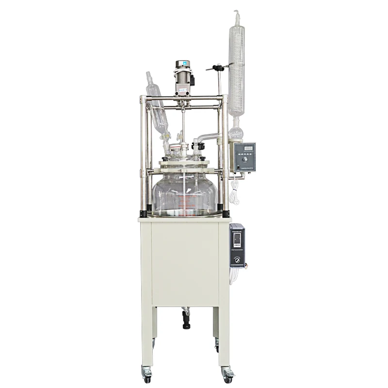 

Lab with Mixer Glass Single-Layer 100L Glass Chemical Reactor
