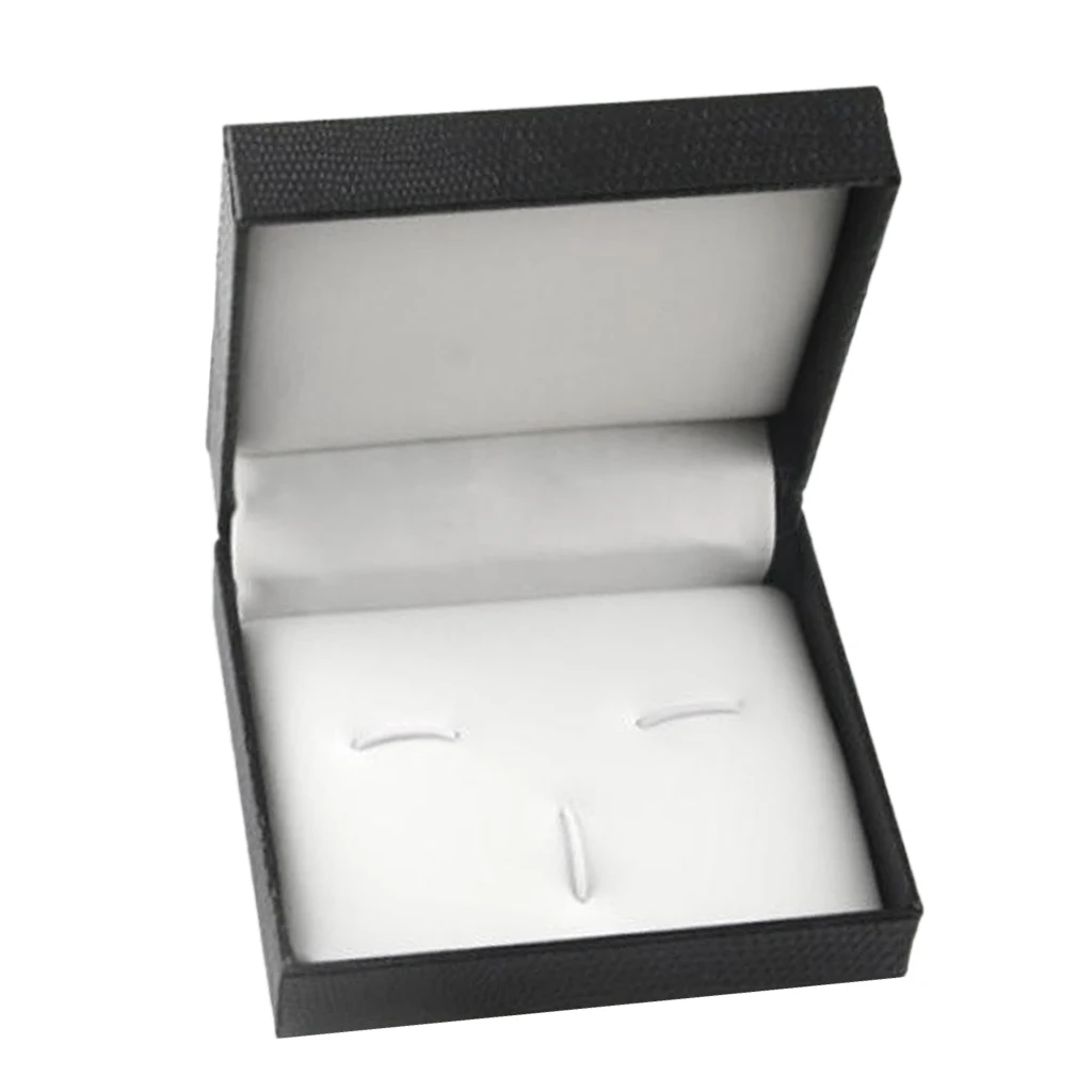 Jewelry box cufflinks or cufflink tie clip set Storage Luxury PU Leather Interior Cufflink Plastic Case Box for Cufflinks Clip | Украшения
