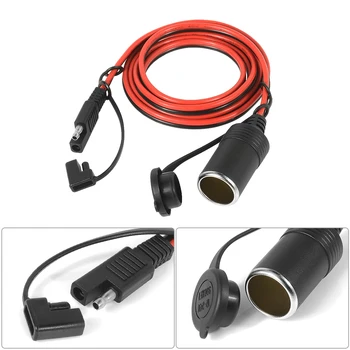 

12V20A SAE Cigarette Lighter Socket Car Charger Female Connector Plug 2Pin Quick Release Disconnect Adapter 1.5m Cable with Fuse