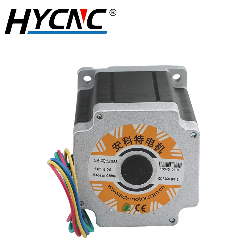 Nema 34 ACT Stepper Motor 4-Wire 2-Phase Motor 6.5N 12.5N 24.5N Torque CNC Milling Machine Woodworking Engraving Motor