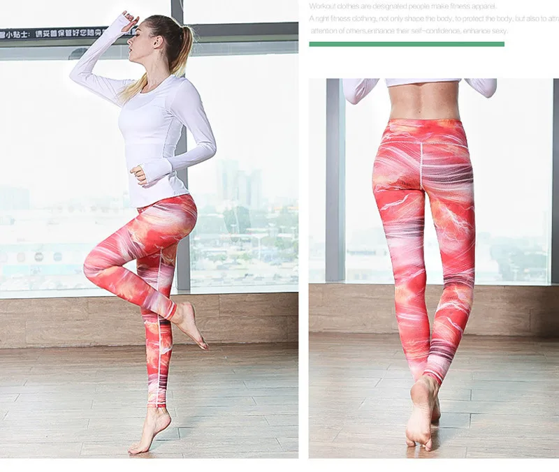 Cloud Hide Yoga Pants Women Flower High Waist Sports Leggings Girl Tights Push Up Trainer Running Trousers Workout Tummy Control