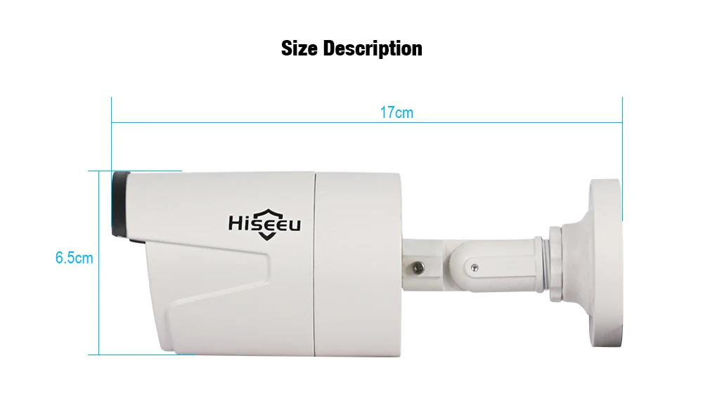 Hiseeu HB612 POE IP камера 3,6 сеть внешние камеры IP Обнаружение движения ночного видения инфракрасная Запись видео Домашняя безопасность