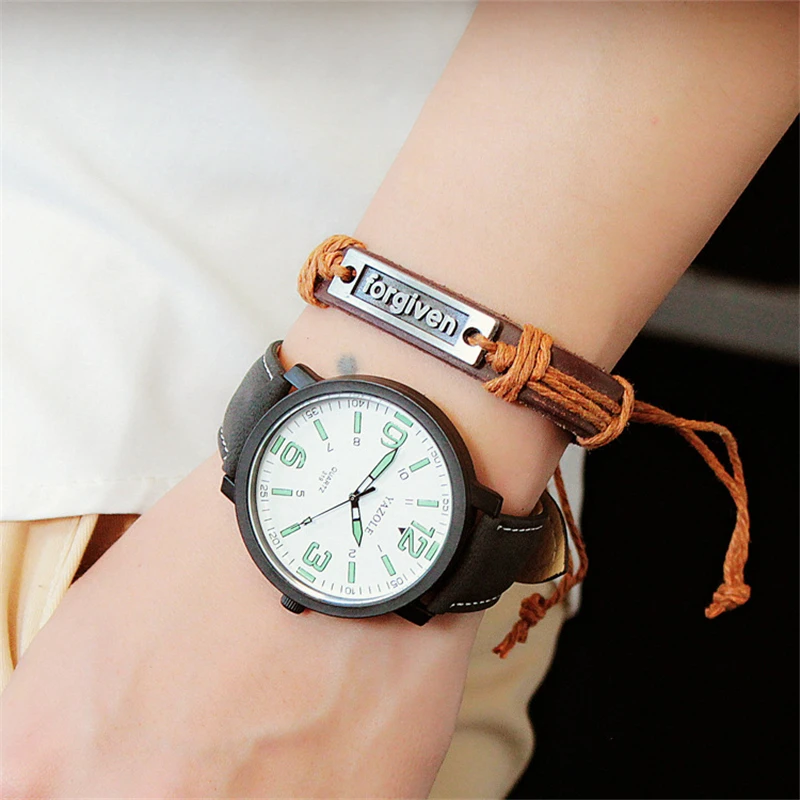 YAZOLE Top Brand Men Watch night light Male Watch Luxury Clock Quartz Leather Wristwatches Business Casual Watches Reloj Hombre 3