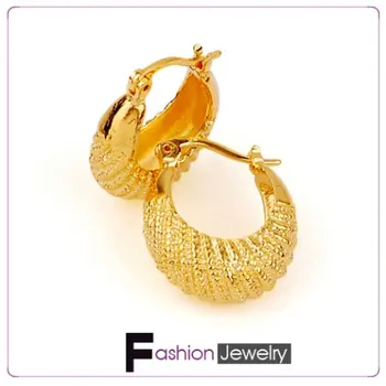 

skytalenbao Brand Jewellery Fabulous women's yellow gold TONE moon earring silkworm 18mm