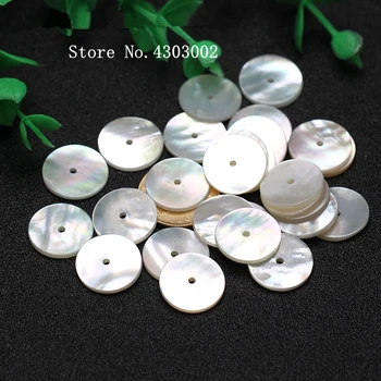 

50pcs/lot 16mm 20mm Natural Round Disk Mother of Pearl shell for DIY Earring Jewelry Round Slice MOP Pearl shell For Button