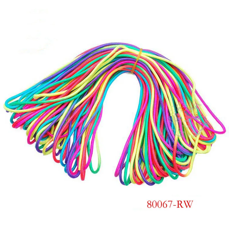Цветной Радужный шнур парашютный шнур Паракорд Tie Dye style type III 7 Strand 550 Paracord 6M - Цвет: C