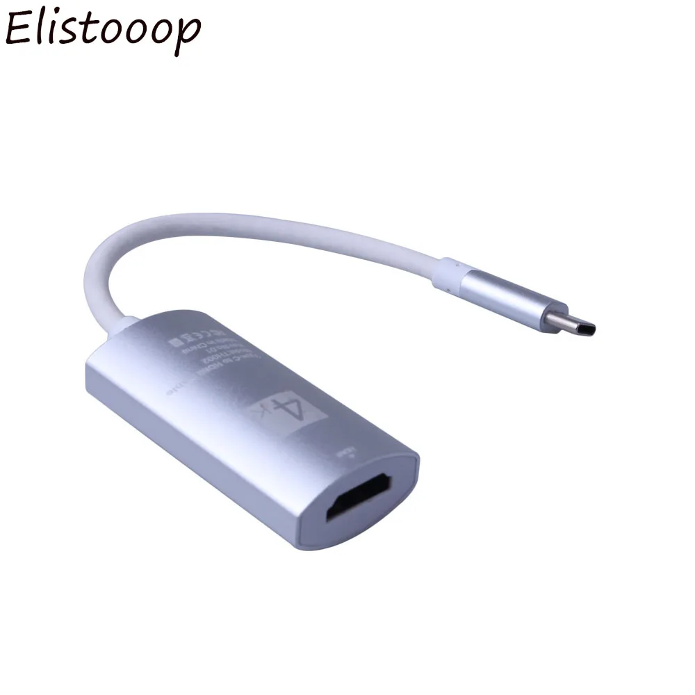  Elistooop USB 3.1 Type-c to HDMI Cable support 4k 1080p adapter for Macbook pro 2017 Samsung Galaxy
