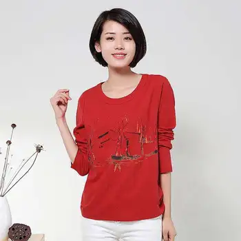 

T-Shirt Women Short Sleeves Shirt 100% Cotton Awesome lvory Femme Summer Top