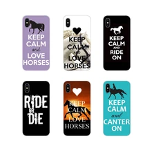 Quotes Tetap Tenang dan Naik Kuda untuk HUAWEI Mate Kehormatan 4C 5C 5X6X7 7A 7C 8 9 10 8C 8X20 Lite Pro TPU Transparan Shell Case(China)