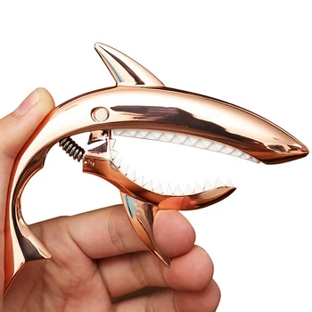 

Clip-on Shark Guitar Capo Clamp Zinc Alloy Silicon Pad for Acoustic Electric Guitar Bass Ukulele