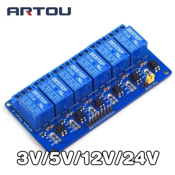 

3V 5V 12V 24V 6 Channel Relay Module Low Level Trigger with Optocoupler PCB Board Relay Output 6 way Relay Module for Arduino