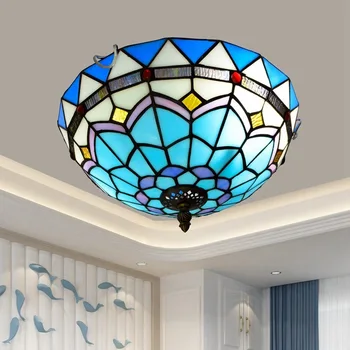 

The Mediterranean after guti tiffany stained glass corridor corridor balcony bedroom balcony dome light 30 cm