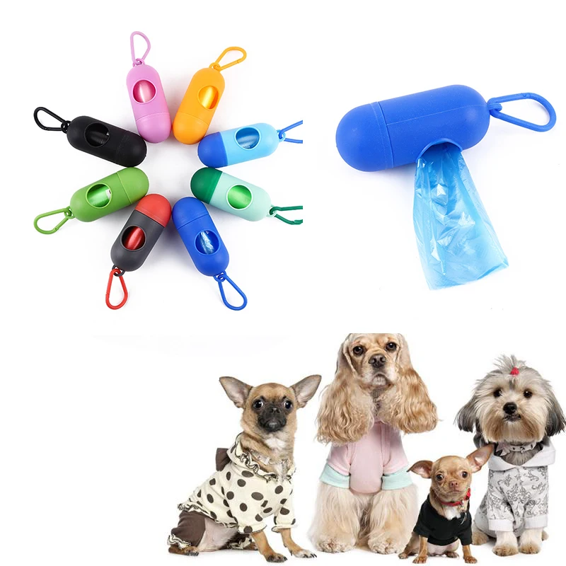 Pet Waste Bag Dispenser For Dog Waste Bag Holder Plastic Garbage Dispenser Carrier Case Dog Pet 15pcs Poop Bags dog poop bag dispenser