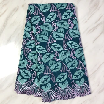 

New 5yards Swiss Voile Lace fabric High Quality African 100% Cotton Lace Fabric For Party FP89