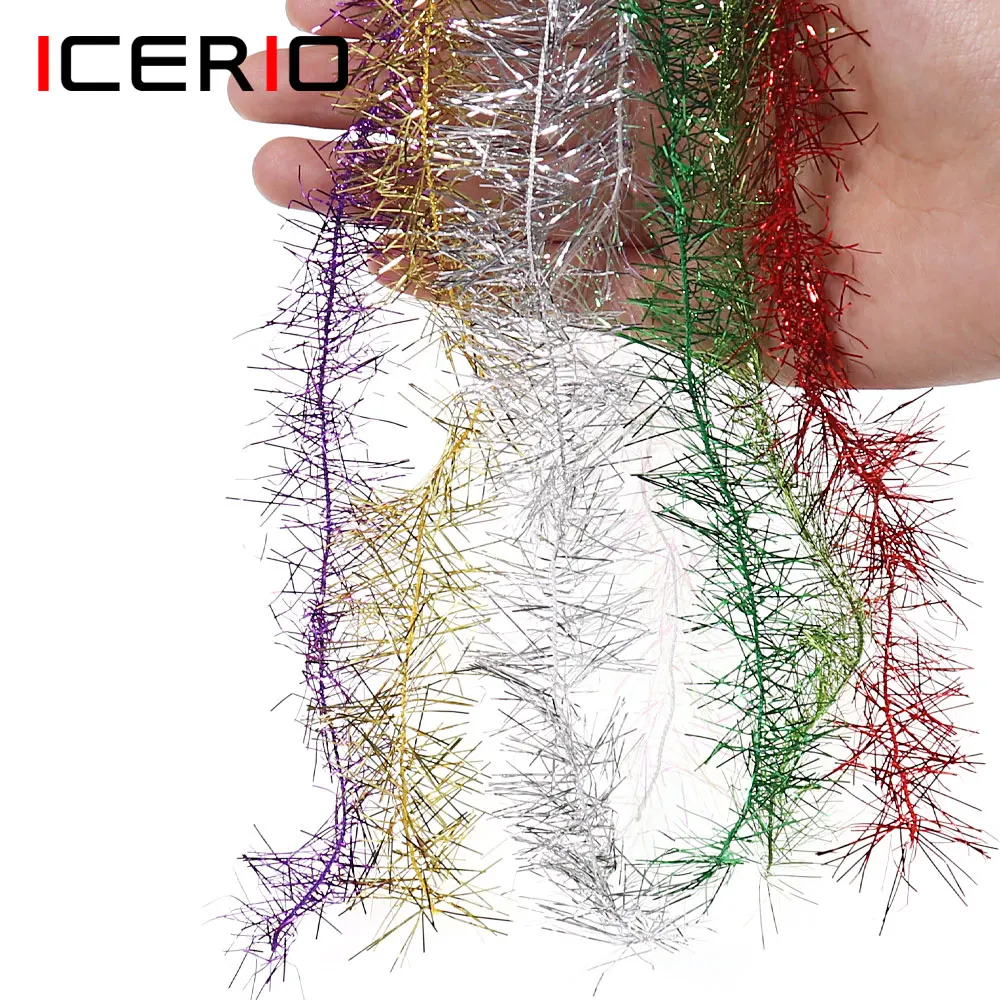 

ICERIO 8 Bags Assorted Colour 3.5cm Long Ice Chenille Fishing Fly Tying Materials Nymph Streamers Saltwater Ice Jig Lure Making