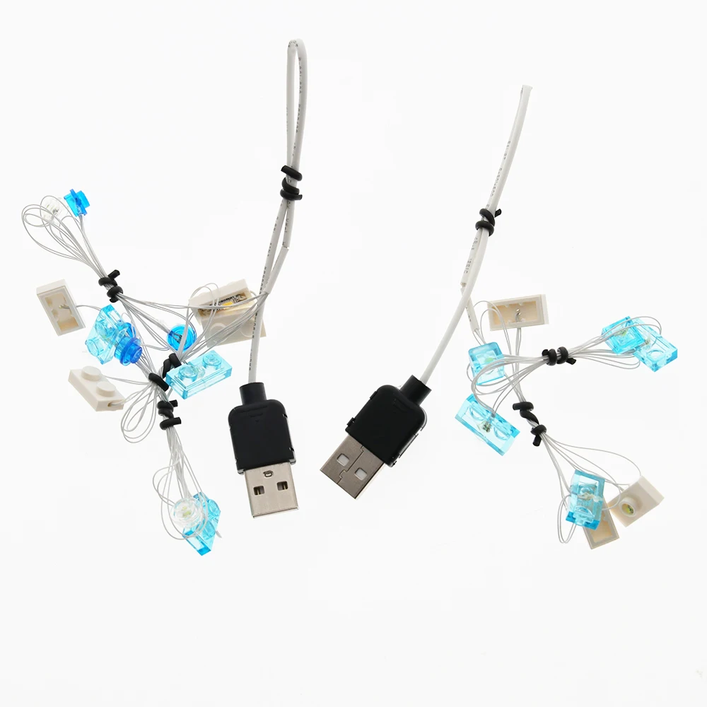 Led Light KIT Светильник aling, светодиодный светильник, комплект для 41148/41732, волшебный Ледяной дворец Эльзы, блоки, совместимые с 25002(только светильник - Цвет: Led Light KIT