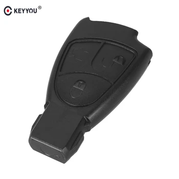 

KEYYOU Replacement Car Key Case 3 Buttons Shell For Mercedes Benz C E ML S CLK CL 3B 3BT Smart Remote Key Fob Shell Cover