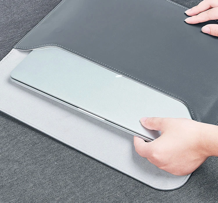 Новая сумка для ноутбука из искусственной кожи для мужчин и женщин с магнитной адсорбцией для Macbook Air 11 12 13 чехол Pro 15 Touch Bar Ультратонкий чехол