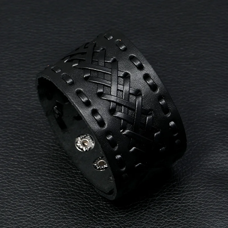 Woven Leather Rope Wrapping Leather Bracelet For Men leather bracelet