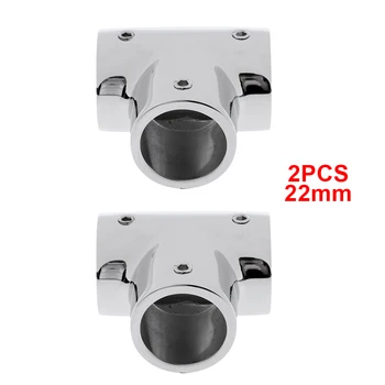 

2pcs Boat Handrail Fittings Tee Heavy Duty 316 Ss Boat Hand Rail Assembly 90 Degree T / Tee For Tube Polished