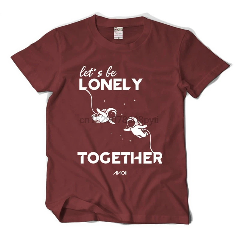 Xuanyutee Dj Avicii футболка Homme с принтом LetBe Lonely Together хлопковая коротким рукавом и