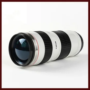 

New Creative 440ml Stainless steel liner Camera Lens Mugs Coffee Tea Cup Mugs With Lid Novelty Gifts Thermocup Thermo mug