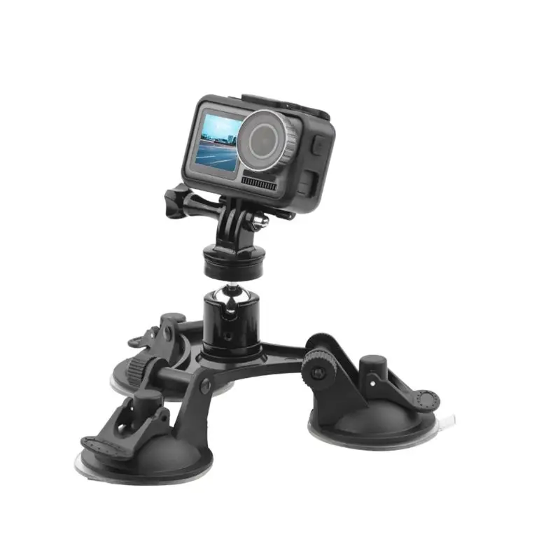 Black Durable Car Suction Cup Sucker Bracket Stand Holder Support for DJI Osmo Action Sports Camera Accessories