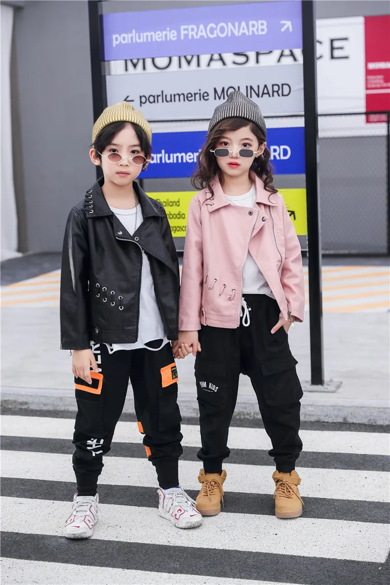 Kids PU leather jackets spring autumn new high quality coats for unisex baby girl and boys children outerwear tops ws1006
