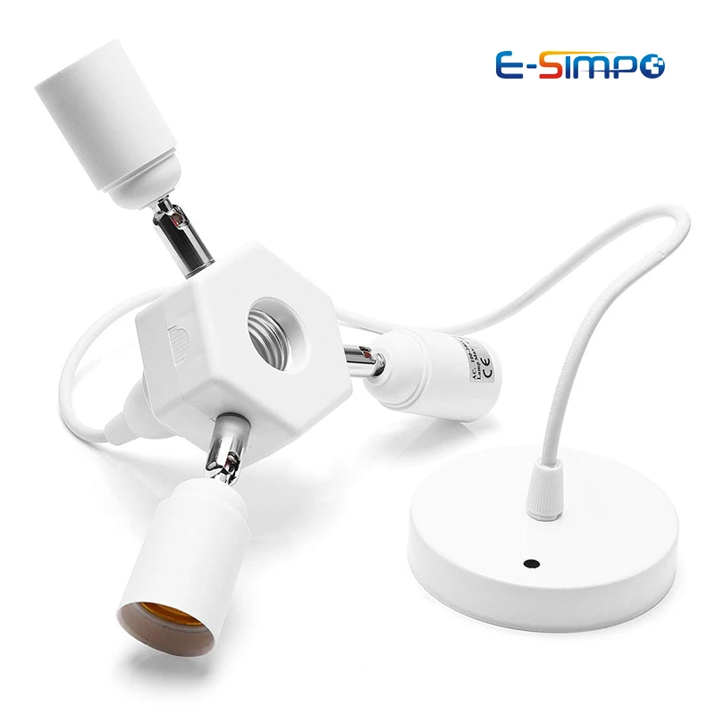 Hanging Pendant Light Socket Splitter 4 in 1  Adapter Converter for E26 E27。。