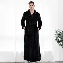 Зимняя куртка на хлопковом подкладе для мальчиков Удлиненные Теплые сетки фланелевый Халат Для мужчин Роскошные кимоно Банный халат Для женщин сексуальные халаты мужские Термальность Халат